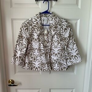 Worthington Stretch Jungle Print Short Length Blazer Size XL